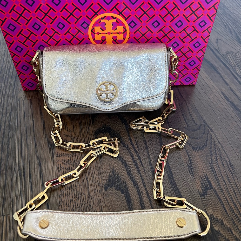 Tory Burch gold crossbody